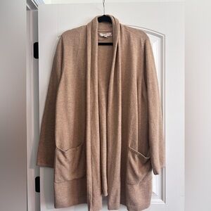 LOFT Tan Cardigan Sweater Relaxed Fit